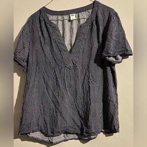 $3 bundle sale Old navy striped blouse- medium- light weight